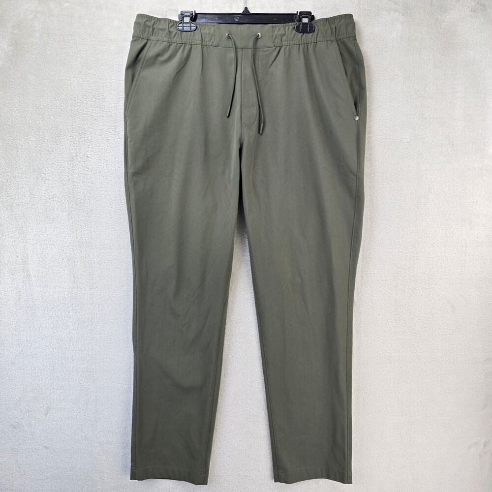 Vuori Men's Meta Elastic Waist Pant XXL Green Knit Stretch Drawstring V463 Gym